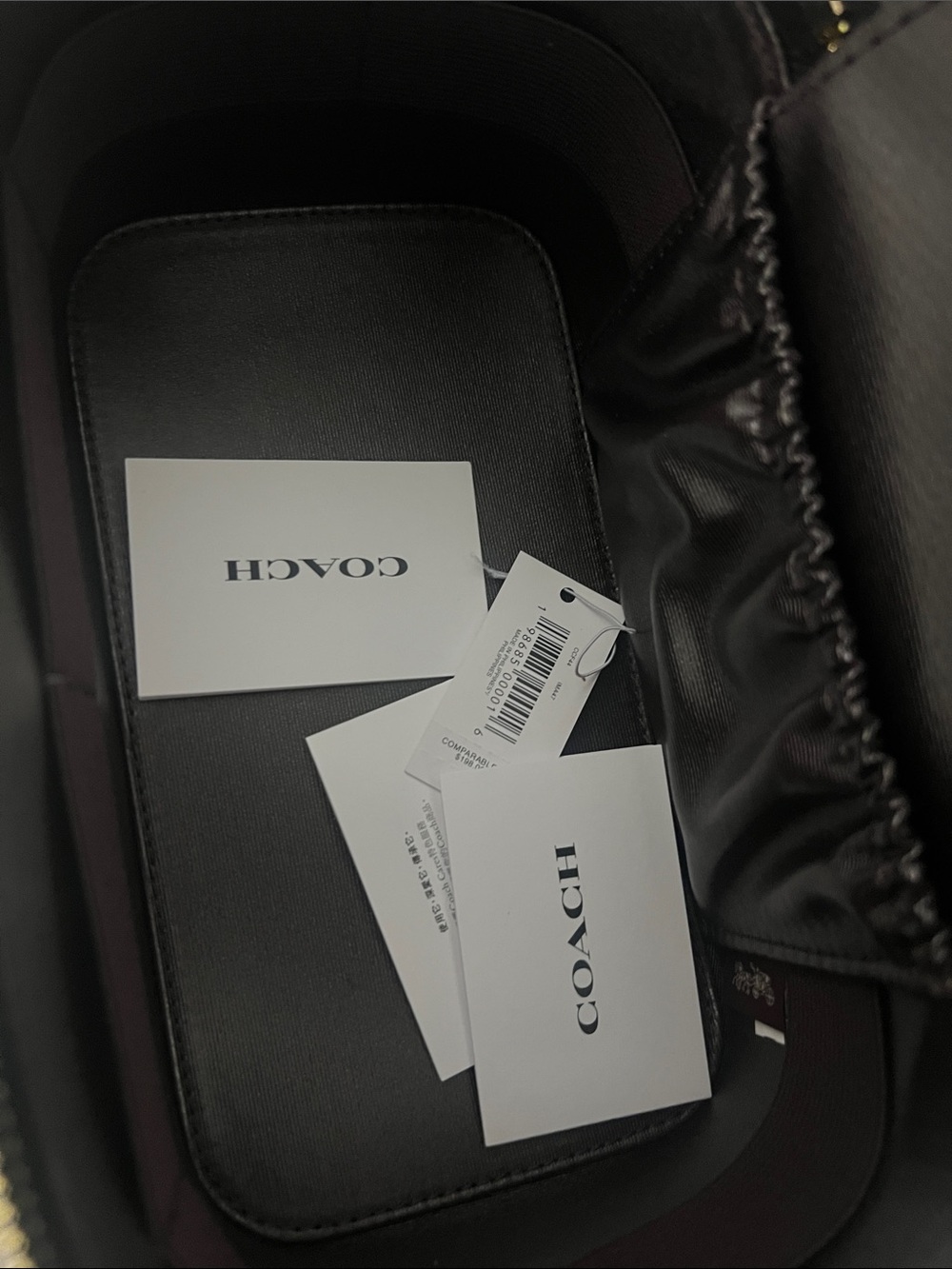 Coach Black with Cream Polka Dot Vanity Case - Picture 7 of 9